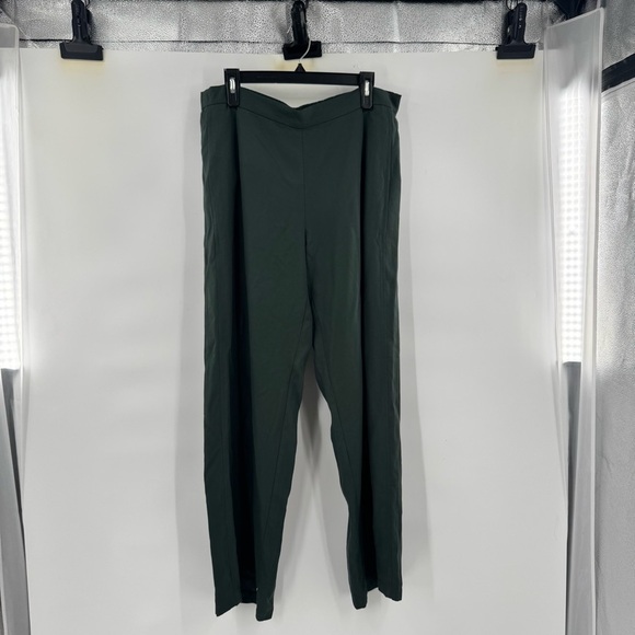 Eileen Fisher Green Dress Pants Relaxed Fit size L womens - Picture 1 of 10